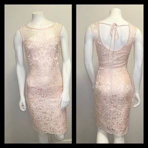 NWT XXS Light pink lace Le Chateau dress